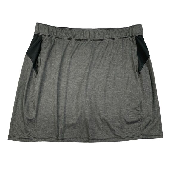 Columbia Skirt Womens XL Extra Large Gray Inner Shorts Pockets Stretch Waist - Picture 1 of 13